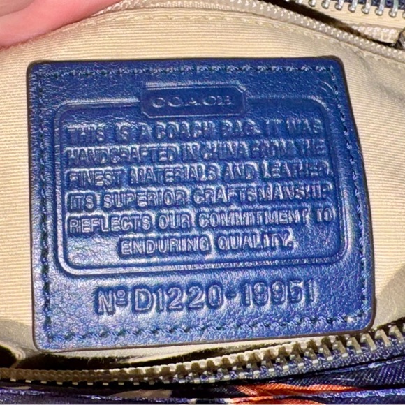 Coach Legacy Heritage Candace Carryall Satchel Bag 19951 - 2012 Blue Canvas EUC - Picture 3 of 16